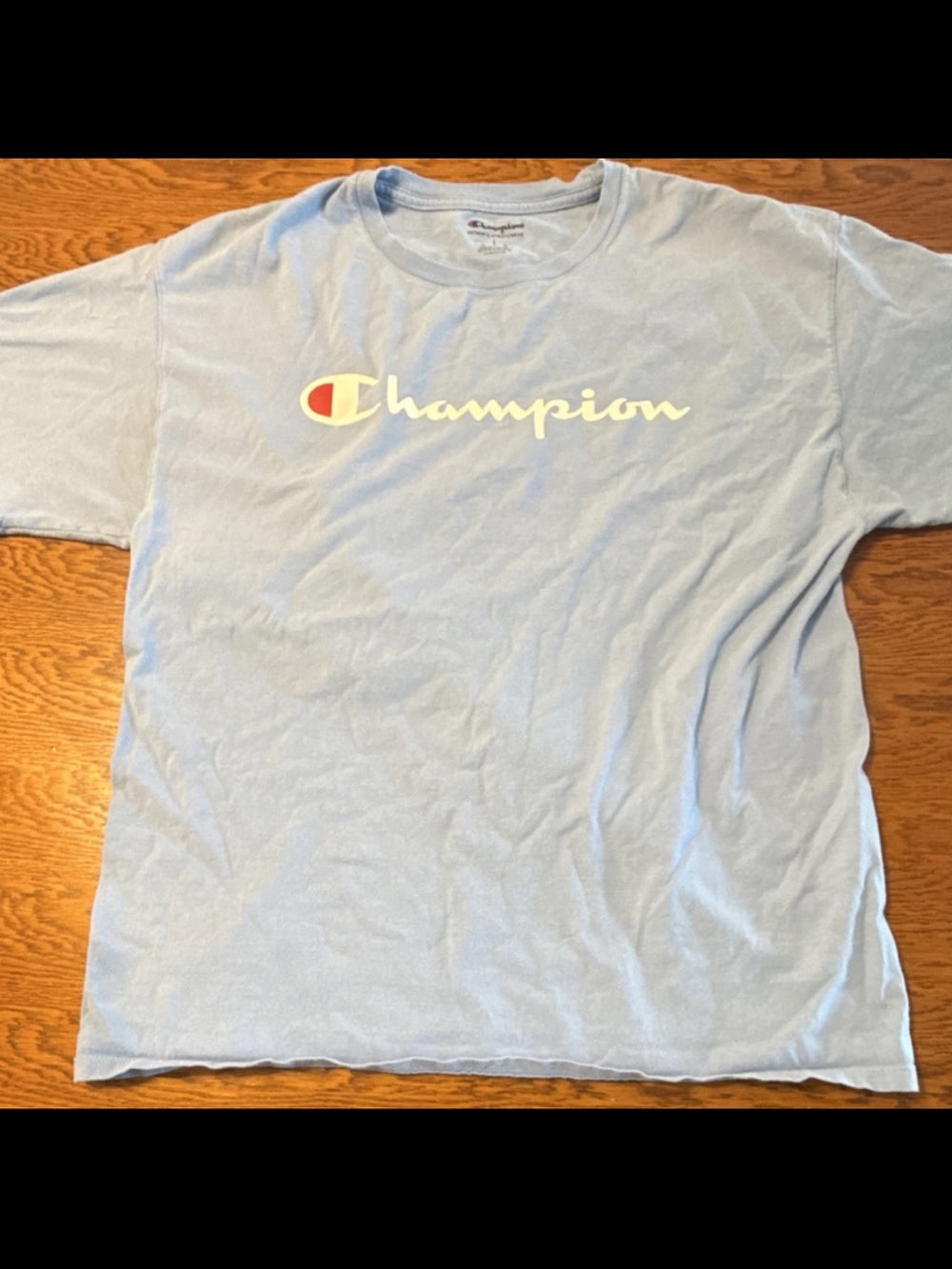 Champion Light Blue Short Sleeve Logo Tee